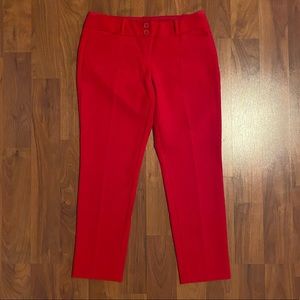 The Limited Red Skinny Dress Pants